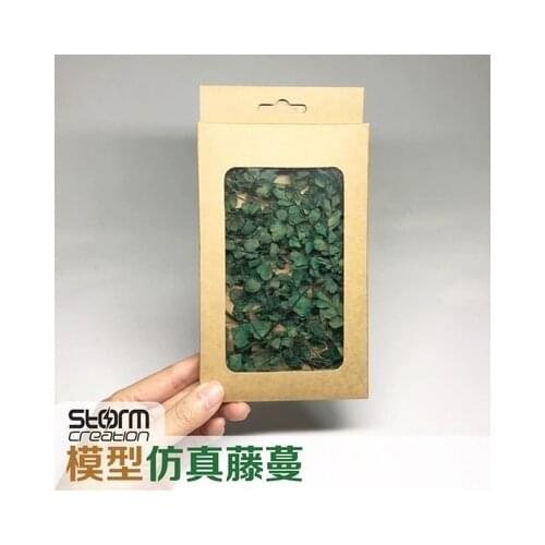 Model simulation Boston ivy vines vegetation construction railway train military sand table model of DIY materials micro landsca