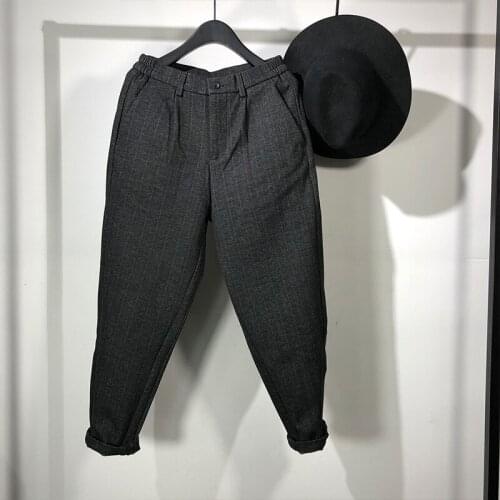 Owen Seak Men Casual Pants High Street Wear Pencil Length Pants Mens Sweatpants Spring Harem Black Pants