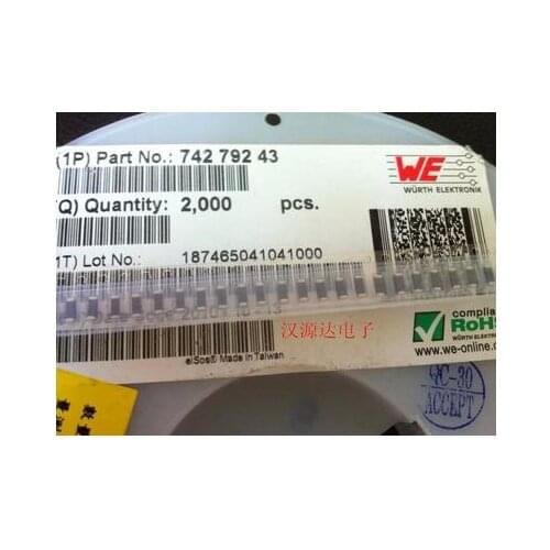 WE manufacturer 74279243 patch ferrite beads, 750 impedance 75 r 3 a large current. 1806-750