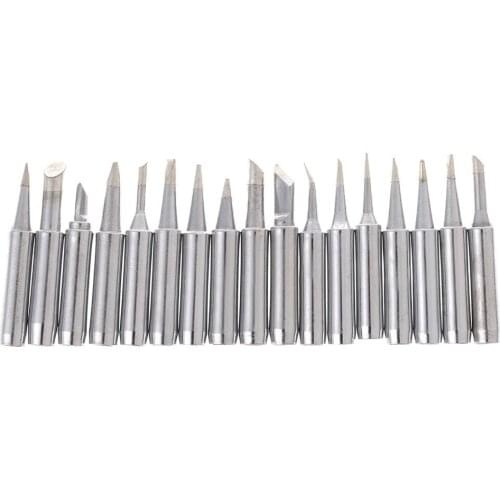 17Pcs Soldering Iron Tips Set 900M-T Lead-Free Welding Head Repair Tools For HAKKO 936 YIHUA Soldering Station