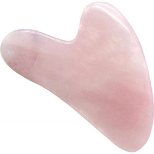 Natural Rose Quartz Jade Guasha Stone Board Massage Jade Gua Sha Scraper For Face Neck Skin Lifting Remover Beauty Care