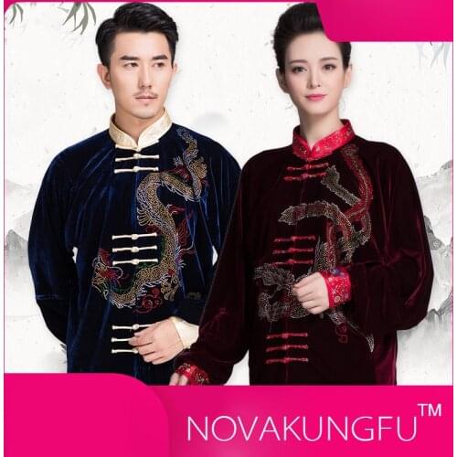 Tai Chi clothing female autumn and winter thicken martial arts practice clothing male to keep warm Chinese Kung Fu