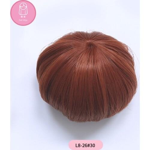 Wig For Doll BJD L8# free shipping size 4.5-6inch 1/8 high-temperature Natural wig short hair bjd sd doll Wigs in beauty