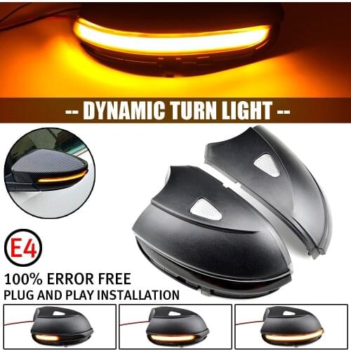 LED Side Wing Dynamic Turn Signal Light Rearview Mirror Indicator For VW Passat CC B7 Beetle Scirocco Jetta MK6 Euro PR