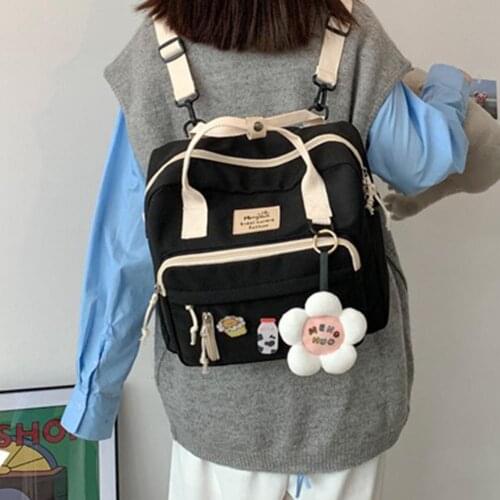 Korean Style Waterproof Canvas Small Mini Backpack For Women Fashion Travel Backpack School Bag For Tennage Girl Shoulder Bag