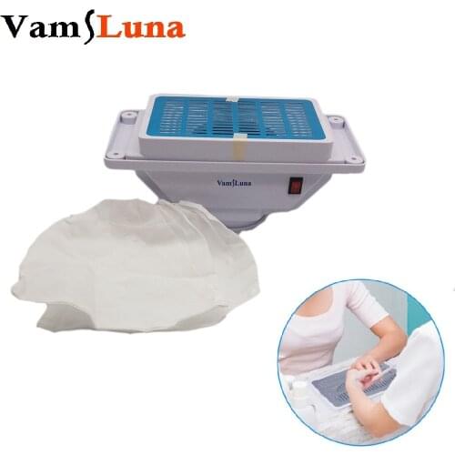 VamsLuna Nail Dust Collector Suction Fan with Dust Collecting Bag, Powerful Nail Art Salon Machine Manicure Tools Vacuum Cleaner