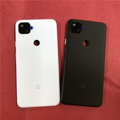 Pixel4A Back Cover For Google Pixel 4A 5.81inch Housing Rear Door Phone Repair Replace Battery Case + Camera Glass