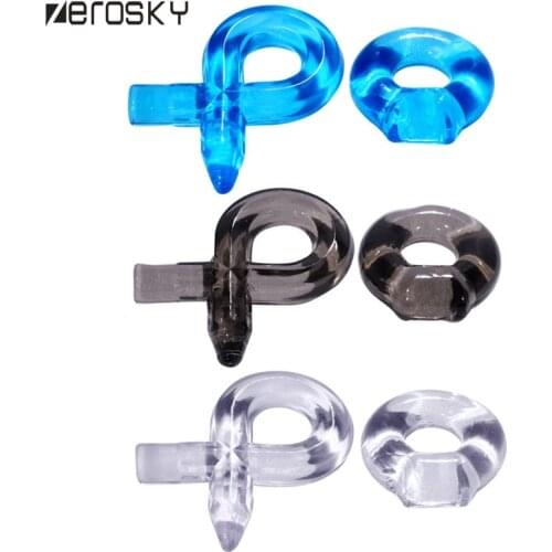 Zerosky TPE Soft Cock Rings Delaying Ejaculation Penis Ring Male Penis Bound Rings Ball Stretcher Sex Toys for Men