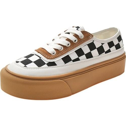 Canvas shoes women 2021 new summer thin section Korean version of all-match casual shoes thick-soled lace-up womens shoes