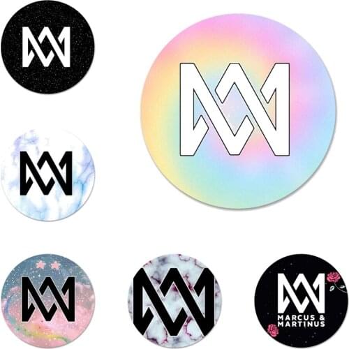 Marcus & Martinus logo Icons Pins Badge Decoration Brooches Metal Badges For Clothes Backpack Decoration