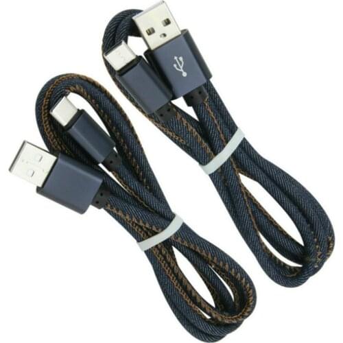 1M Long Micro USB Cable Type C Mobile Phone Cables Fast Charging Sync Data Cord For iPhone Samsung Huawei Xiaomi LG