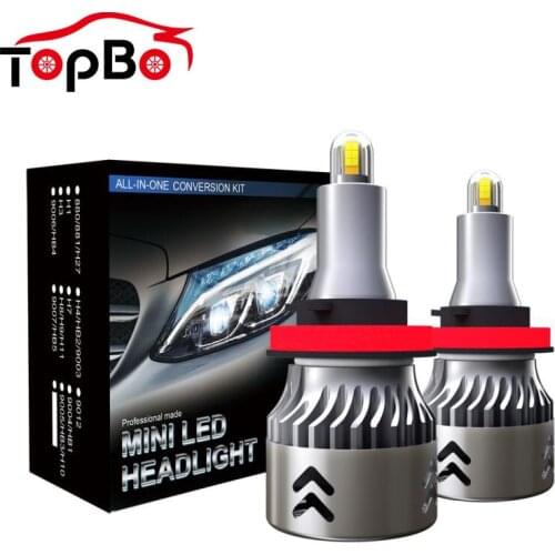 1 Pari LED Car Headlight Bulb H1 H7 H8 H11 9005 9006 Car Headlights COB Bulbs Conversion Kit 9600LM Auto Headlamp Roadsun 1904