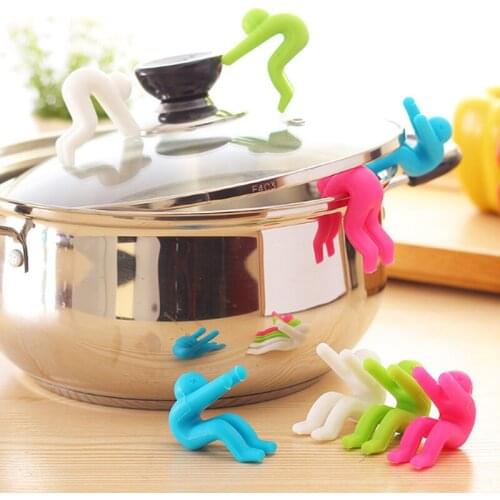 2pcs/set Gadgets Cover Overflow Home Accessories Raise The Lid Overflow Device Stent for Kitchen Tools Pot Utensil Holder