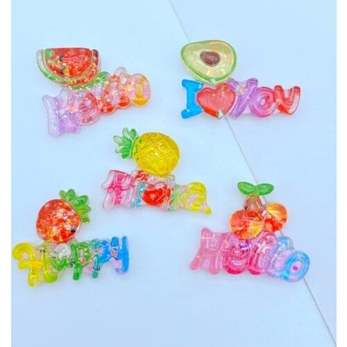 20Pcs New Mini Fruit Flat Back Resin Cabochons Scrapbooking DIY Jewelry Craft Decoration Accessorie K38