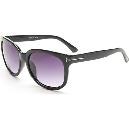 2021 Vintage Black Square tom Sunglasses Women Luxury Brand oval Sun Glasses Female Gradient Clear Mirror Oculos De Sol