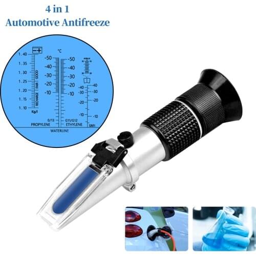 New arrival 4 in 1 Hand Held Car Refractometer Vehicle Urea Tester 30-35% Adblue Fluid Glycol Battery Antifreeze with ATC 50%off