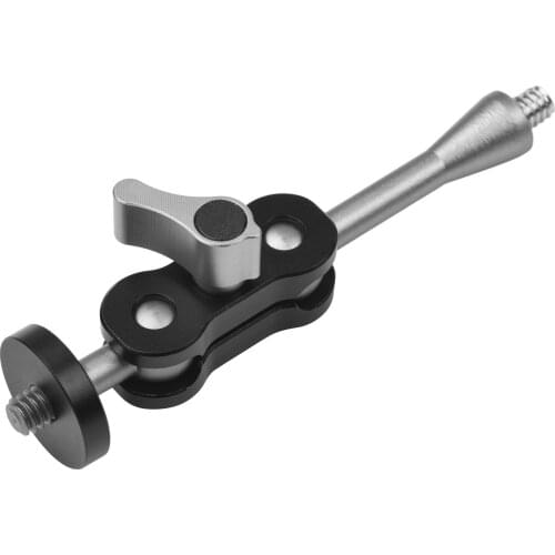 Andoer MA-95 Magic Arm Extension Bracket Monitor Mount Adapter Aluminum Alloy 1/4 Inch Screws Connection Dual Flexible Ball Head