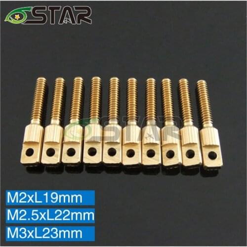 Free Shipping 10pcs/lot Flat-head Short Connecting Rod with Teeth M2XL19mm M2.5XL22mm M3XL23mm for M3 Ball Bearings or Clevis