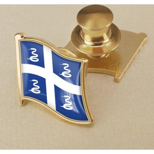 Coat of Arms of Martinique Martiniques Map Flag National Emblem Brooch Badges Lapel Pins