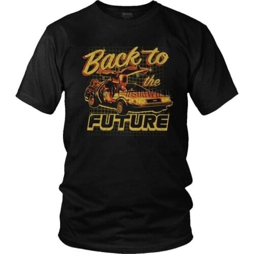 Funny Back To The Future T Shirt Men Short Sleeved Cotton T-shirt Summer Sci-fi Adventure Movies Tees Fashion Tshirt