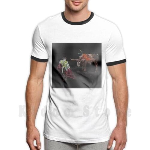 Ole - Bullfighter And El Toro T Shirt Diy Big Size 100% Cotton Spanish Neon Bull Velvet Matador Bullfight Toro Ole Torero