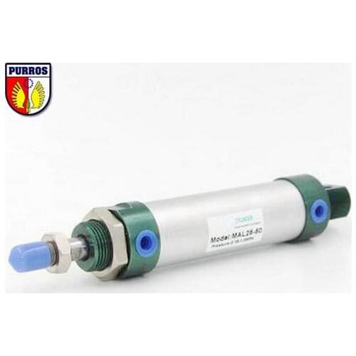 MAL 40 Mini Series Cylinder, Bore: 40mm, Stroke: 25/50/75/100/125/150/175mm