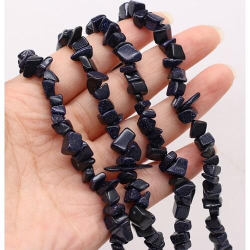 Fashion Irregular Beads Natural Blue Sand Stone Gravel Beaded for Jewelry Making DIY Necklace Bracelet Accessories 5-8mm