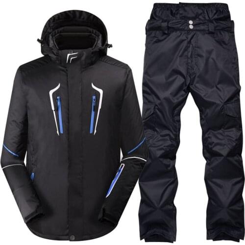 Fashion Men Snow Suit ski suit 2020 winter outdoor skiing wear snowboarding clothes waterproof windproof ski jackets pants