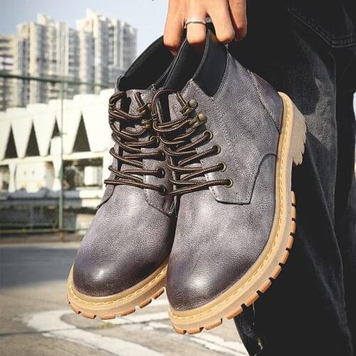 2019 new autumn and winter mens boots ankle boots work shoes casual high-top adult sports shoes mens boots Martin boots