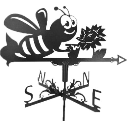 Stainless Steel Wind Direction Indicator Kit Outdoor Bracket Weather Vane Design Decor Craft Retro Garden Decor