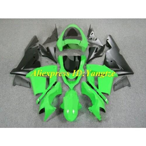 Newest Motorcycle Fairing kit for KAWASAKI Ninja ZX10R 2004 2005 ZX10R 04 05 TOP Green black ABS Fairings set+7 gifts SF69