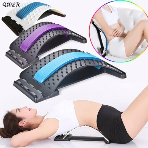 Back Stretch Equipment Massager Magic Muscle Stretcher Fitness Lumbar Support Relaxation Spine Pain Relief Posture Corrector