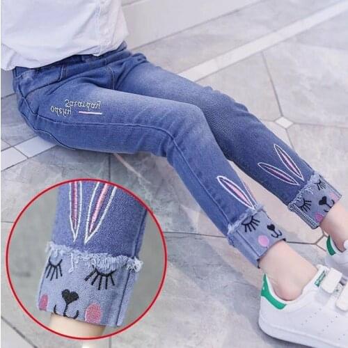 Children clothes Kids Clothing Casual Jeans Pants Childrens Clothing Baby Girls Denim Pencil Pants Girls' Jeans 3-12 Years