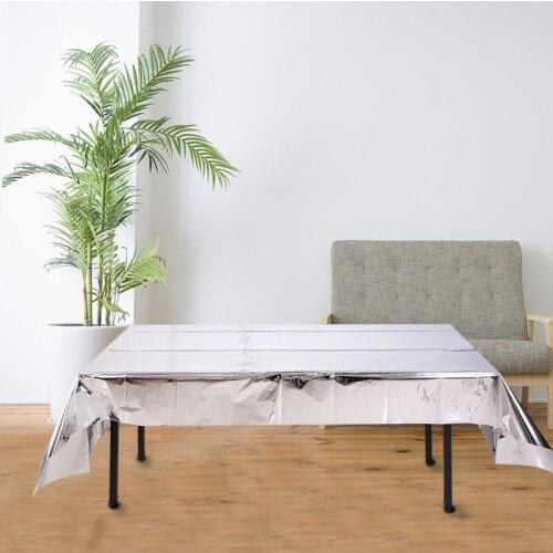 10pcs 274*137cm Solid Color Tablecloth Table Cover Disposable Tableware Birthday Celebration Wedding Catering Halloween