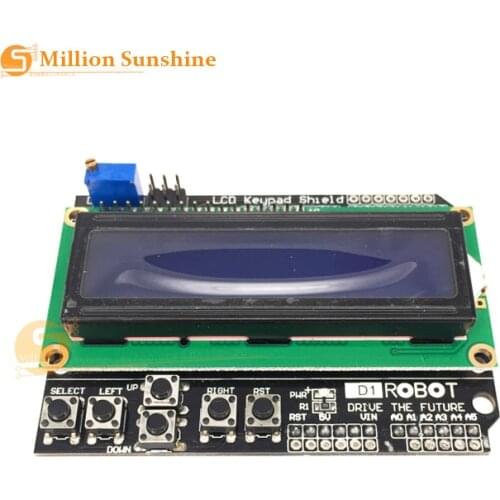 Free shipping LCD Keypad Shield of the LCD1602 character LCD input and output expansion board