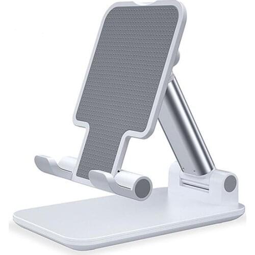 For IPhone IPad Holder Stand Adjustable Lift Tablet Stand Desktop Double Shaft Holder Mobile Phone Mount Non-slip Portable