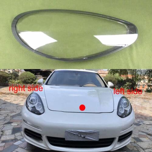 For Porsche Panamera 2014 2015 2016 Headlight Transparent Lampshade Headlamp Cover Lamp Shell Headlights Lens Glass