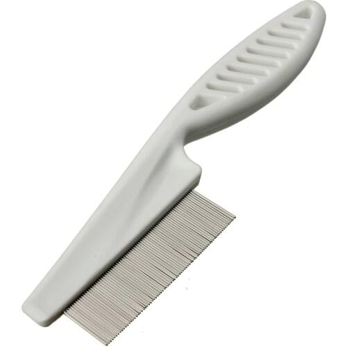 Flea Comb For Pet Dog Cat Hair Grooming Comb Flea Brush Combs Handheld Puppy Cat Dog Cleaning Hair Combs Pet Supplies Blue/White
