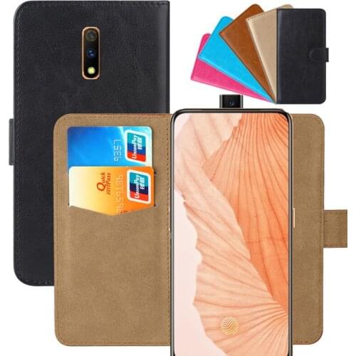 Luxury Wallet Case For OPPO Realme X Master Edition PU Leather Retro Flip Cover Magnetic Fashion Cases Strap