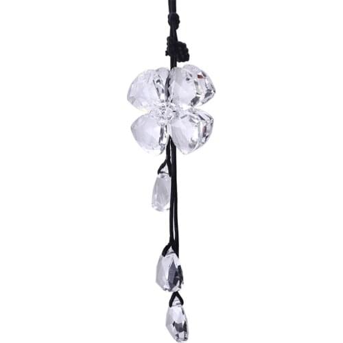 Handmade K9 Crystal Four Leaf Clover Pendant Charm Crystal Craft Suncatcher Glass Wall Art Window Hanging Birthday Gift Rainbow