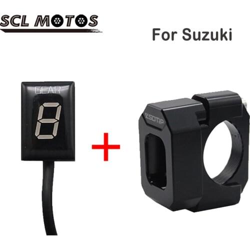 SCL MOTOS Motorcycle 1-6 Lever LED Digital Gear Display Indicator Ecu Plug Mount with Bracket For Suzuki GSX600 GSF650 GSXR