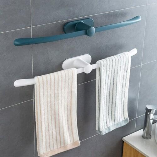 Bathroom Towel Storage Rack Toilet Perforated Towel Towel Storage Rack Wall-Mounted Towel Holder Hook Kitchen Wipes Rack Gadgets
