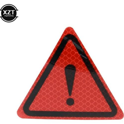 Universal Reflective Stickers Car Bodywork Decorative Paster Motorcycle Triangle Warning Label Reflective Warning