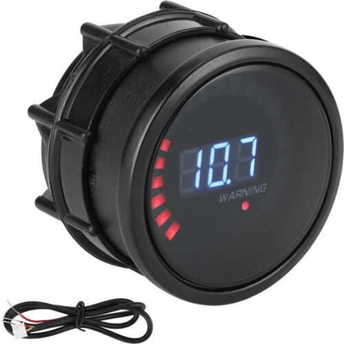Universal Voltmeter Gauge Voltage Meter LED Digital Display 52mm Dia for 12V Auto