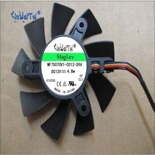 GTX550Ti PLA08015B12HH 12 v 0.35 75mm 42x42x42mm MSI R4770 R6850 Graphics Card Cooling Fan 4Pin 4Wire