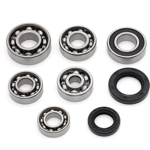 For GY6 125CC HIGH PERFORMANCE TRANSMISSION CASE BEARING SET Oil Seals Replacement Parts 6202 6203 6004LU 6301 6204 6002