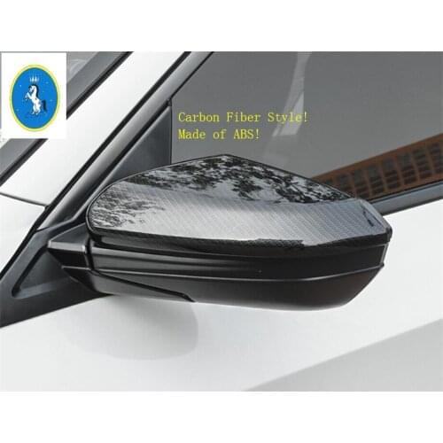 Yimaautotrims Auto Accessory Side Door Rearview Mirror Cover Trim 2 Pcs Fit For Honda Civic 2016 2017 2018 ABS Carbon Fiber Look