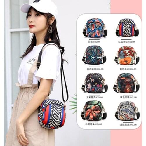 2021 new fashion ethnic style printed womens shoulder bag multifunctional waist bag small satchel