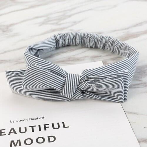 1pcs Black And White Stripes Baby Headband Double Cotton Cloth Bow-knot Hair Accessories Newborn Toddler Baby Girls Head Wrap