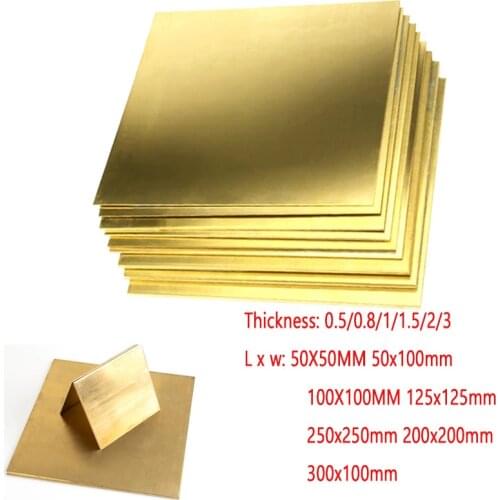 1 pcs Square Brass Plaque Plate 50 * 50mm 100 * 100mm